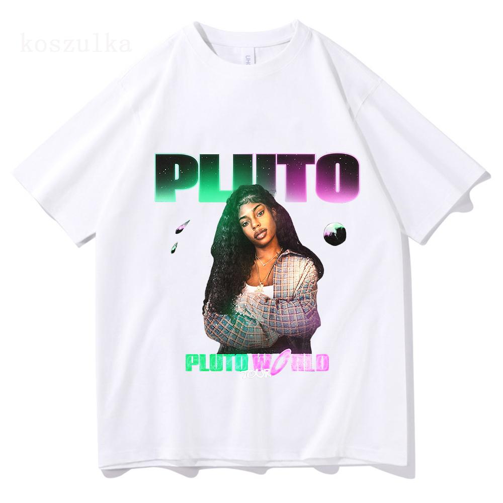 PLUTO WORLD Tour 2025 T-shirt Loose Casual Singer Graphic Tshirts Cotton Fashion Women Men Tee-shirt Streetwear Print Clothing