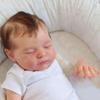 BZDOLL 20 Zoll 50 cm Weichvinyl Schläfriges Reborn Baby Mädchen Künstlerpuppe 3D-bemalte Haut mit sichtbaren Adern Schlafendes Neugeborenes Bebe Lebensecht Kinder Weihnachtsgeschenk
