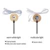 1/4 STÜCKE Holz Lichtbasis USB-Stecker Schaltersteuerung Nachtlampe Buntes LED-Licht Kunstornament Kristallglas Epoxidharzbasis 6/8 cm