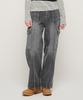CARGOBROS FOR WOMAN Work Washed Denim Cargo Pants (Dark Denim)