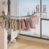 Retractable No-Drill Foldable Clothes Rack for Balcony or Bay Window - Invisible Wall-Mounted Drying Rod, Space-Saving Aluminum Design