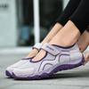 Fashion Women's Sports Flat Shoes Casual Comfortable Mesh Non Slip Summer Breathable Walking Mom Shoes Elderly Middle Aged Soft Soled
