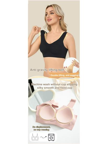 Seamless Wireless Sports Bra for Women - European & American Style with Fixed Cups