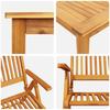 Garden Dining Set 5 pcs Brown Solid Acacia Wood