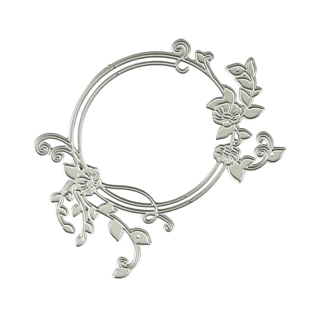 Flower Wreath Die Cut For Scrapbooking Card Making Photo Album Decorative Embossing Paper Die Carbon Steel Cutting Dies