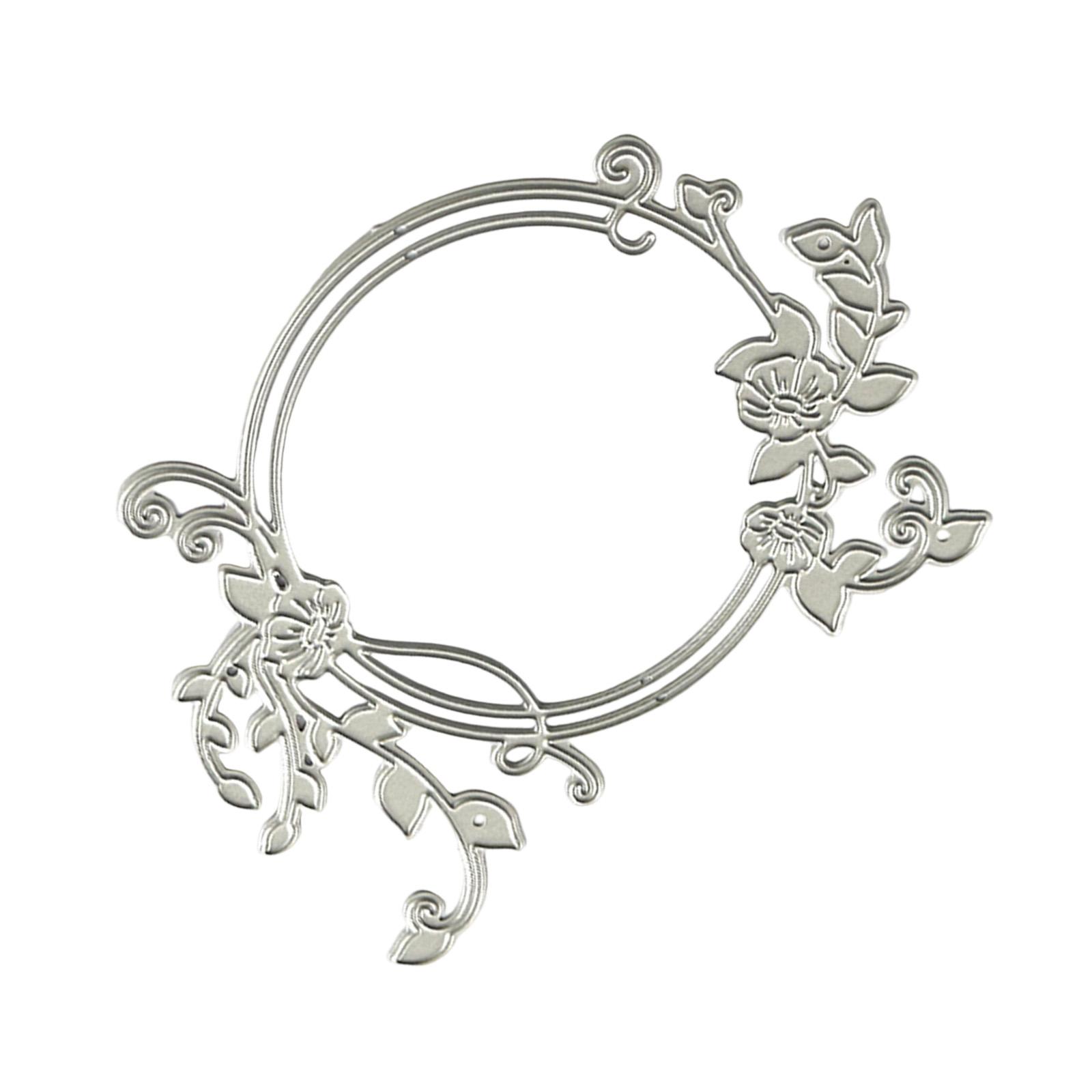 

Wreath Shape Cutting Dies Carbon Steel Die Cut Templates Metal Embossing Stencils for Art Craft Card Making Scrapbooking