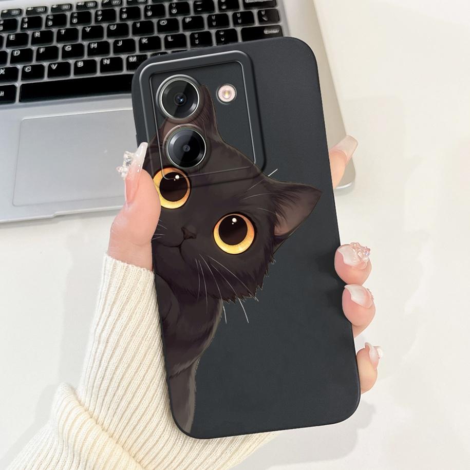 For Xiaomi Poco M7 Pro 5G Case Popular Flower Rabbit Duck Soft Liquid Silicone Cover For Xiaomi Poco M7Pro Capa 2409FPCC4G Coque