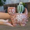 Kreslená kočka Květináč Cement Beton Soška Koťátka Tvarovaný Sukulentní Květináč Dekorace Nádvoří Jedinečný pro Řemesla Domácí Dekorace
