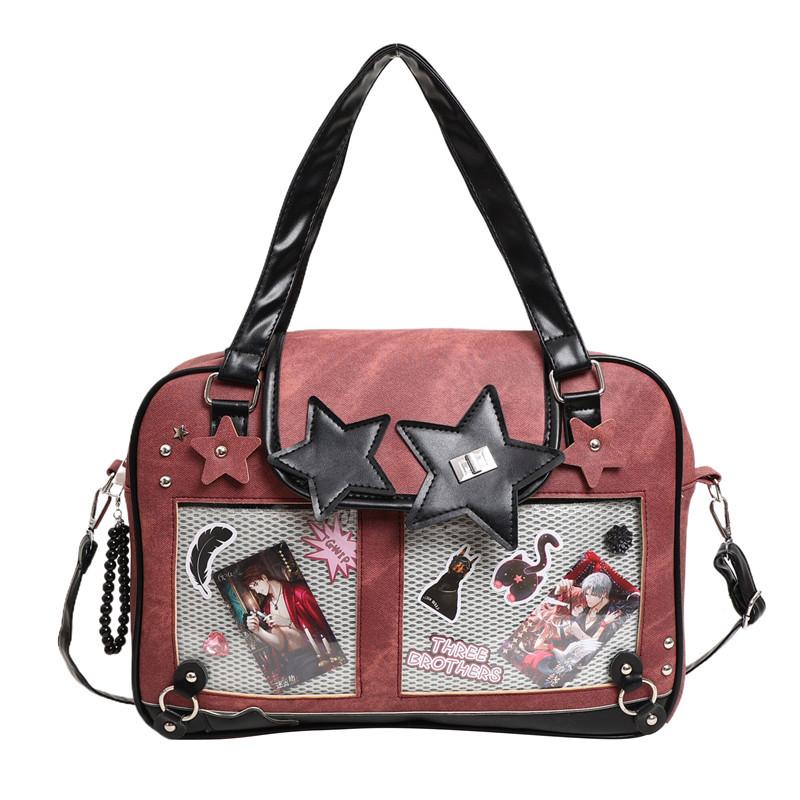 

New Japanese two-dimensional pain bag transparent baby bag daily versatile shoulder crossbody portable female student backpack