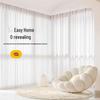 Yunpo Milky White Hook-Type Thermal Blackout Window Curtain