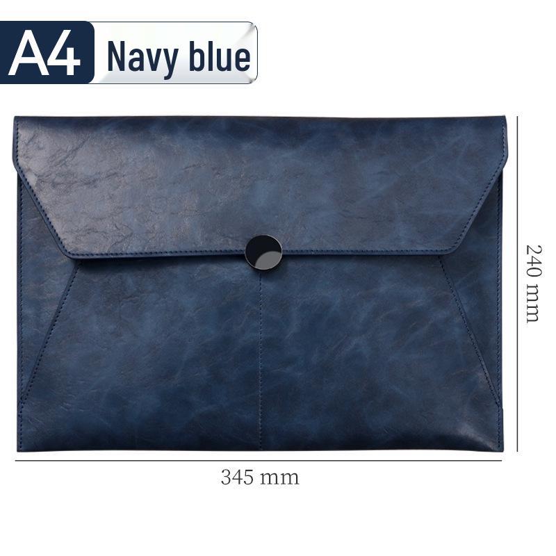 Premium Leather A4 Document Bag with Logo Printing Option