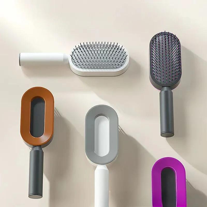 Massage Comb Hair Brush Self Cleaning Hair Brush for Women One-Key Quick Hair Comb 3D Air Cushion Hair Styling Tools
