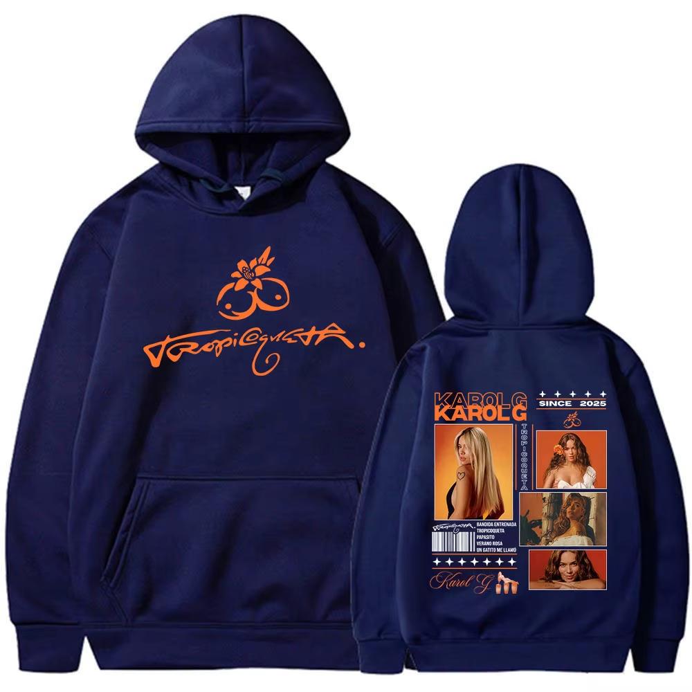Karol G Tropicoqueta Album Tour Hoodies Men's and Women's Fashion Autumn/Winter Sportswear Casual Hoodies