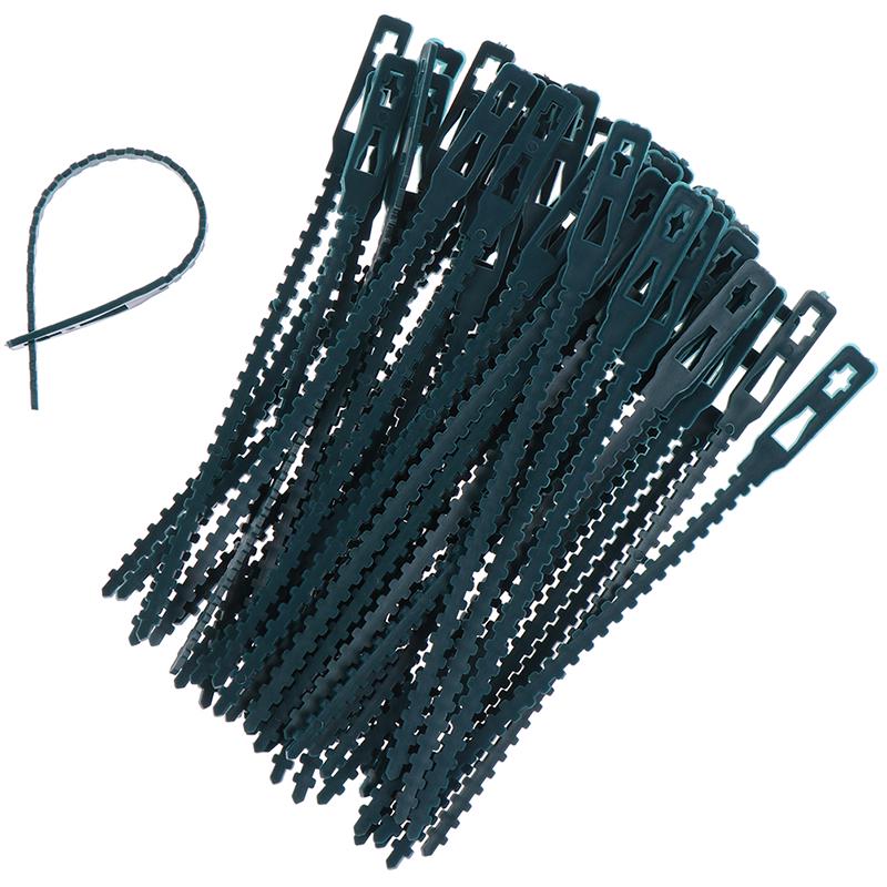 50Pcs Adjustable Plastic Plant Cable Ties Reusable Cable Ties For Tree Climbing