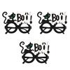 3pcs Halloween Glasses Set Pumpkin Bat Skeleton Costume Accessories Plastic Frame Party Decoration Eyewear