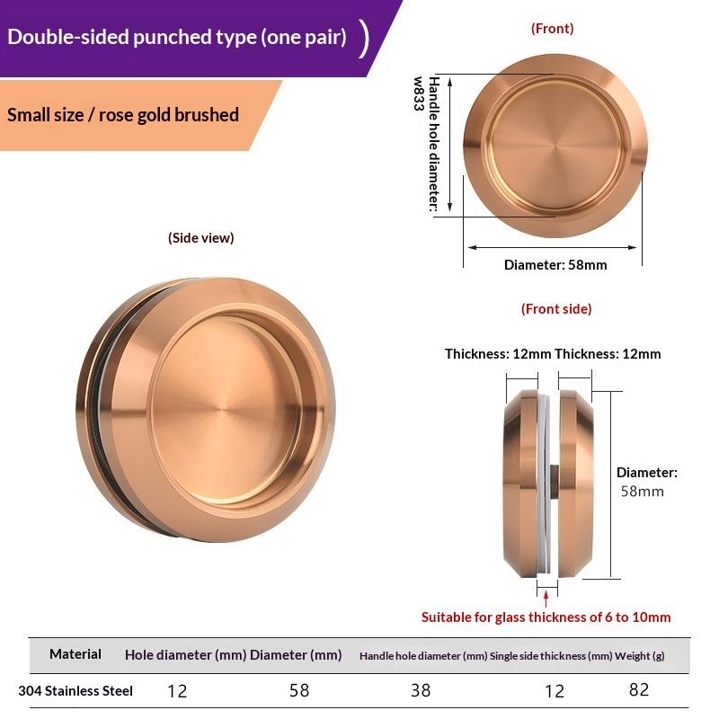 Multifunctional Stainless Steel Invisible Door Handle Concealed Sliding Cupboard Handles Embedded Furniture Handles Glass Doors