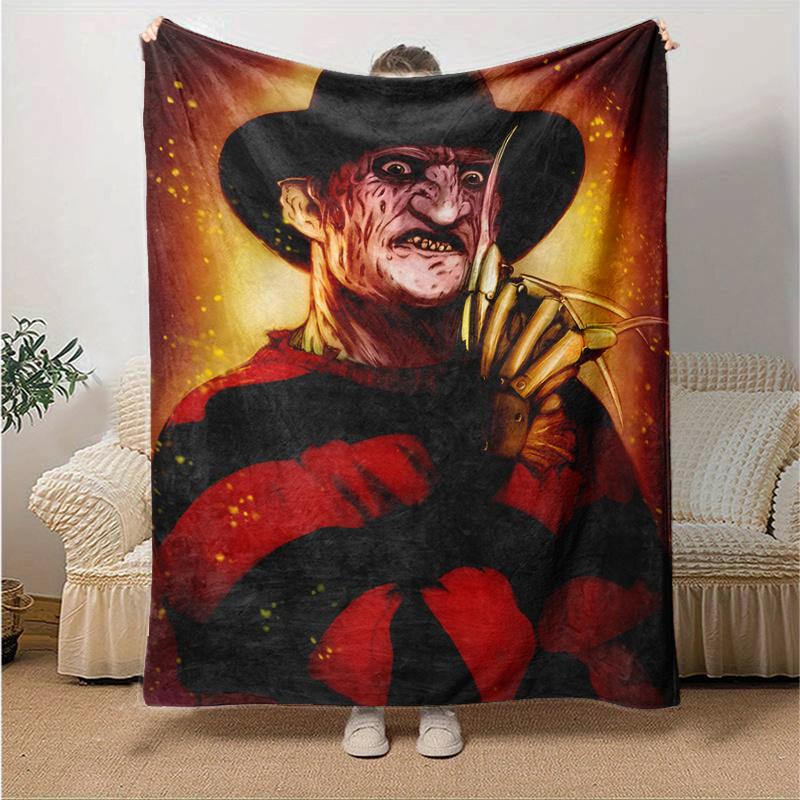 Freddy Krueger Horror Movie Poster PrintPrint Blanket, Soft Blanket For Sofa Office Bed And Travelling Daughter Birthday Gift esj306