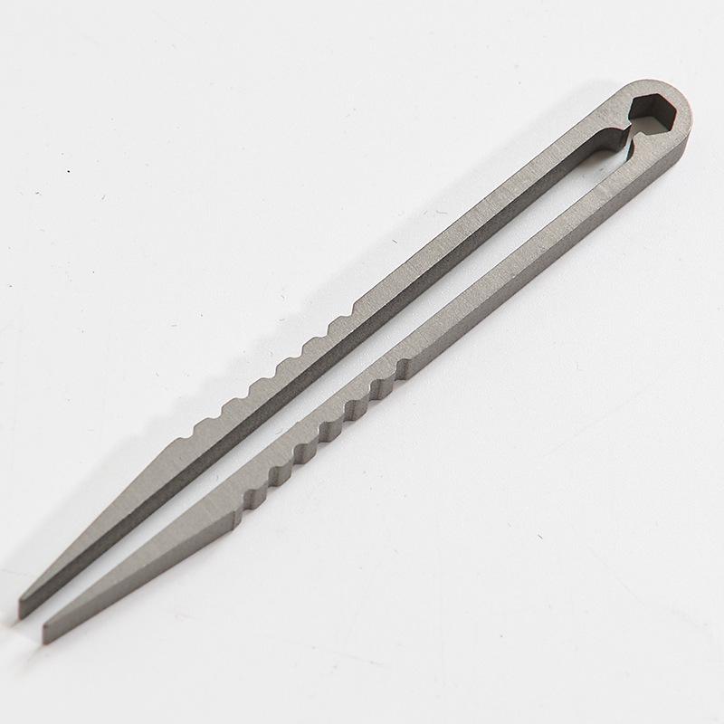 

Большой портативный пинцет с плоской головкой из титанового сплава TC4, инструмент-брелок