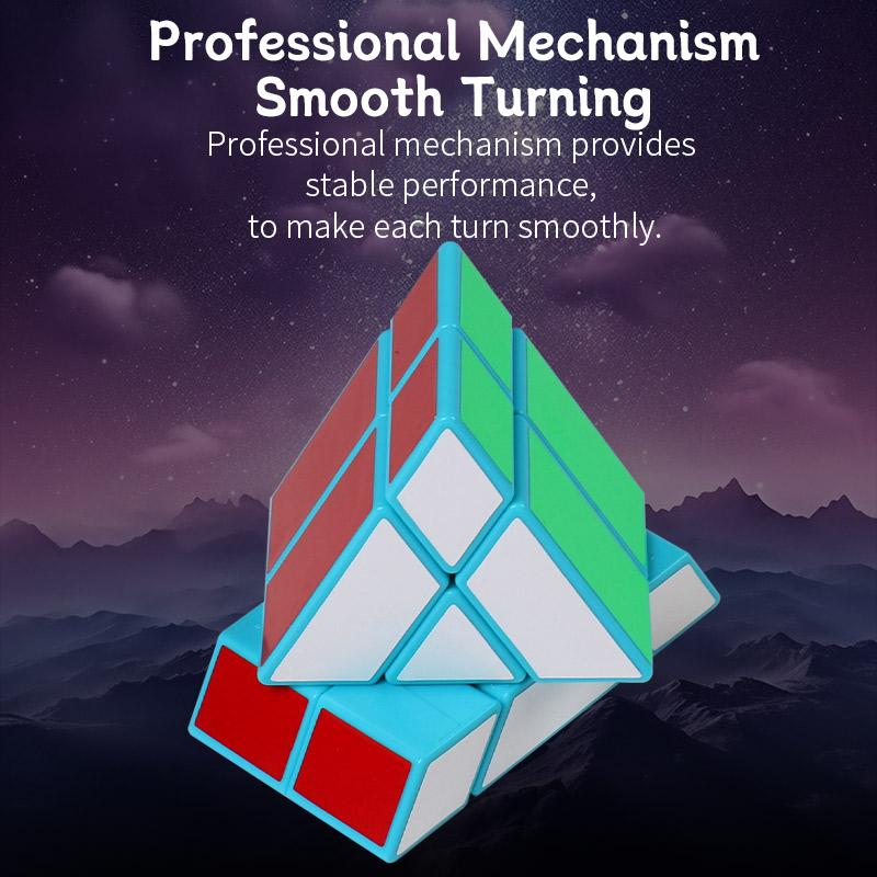 Mo Fang Zhai J2 Trójkątny Kostka Rubika 2X2 Niebiesko/Czarny Kostki Rubika Puzzle Zabawki Dla Dzieci Prezent Urodzinowy Prezenty Świąteczne