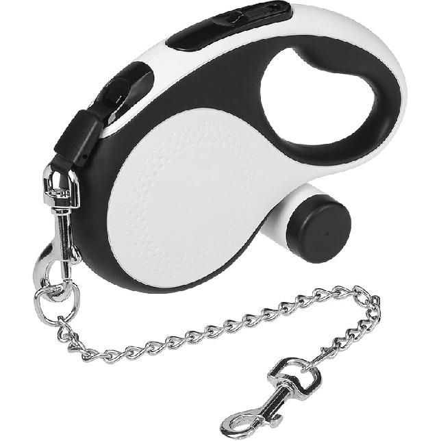 PUPTECK Retractable Dog Leash with Anti-Chewing Steel Wire, 360°Tangle-Free Pet Walking Leash for Small Medium Large Dogs, Heavy Duty Up To 110lbs,