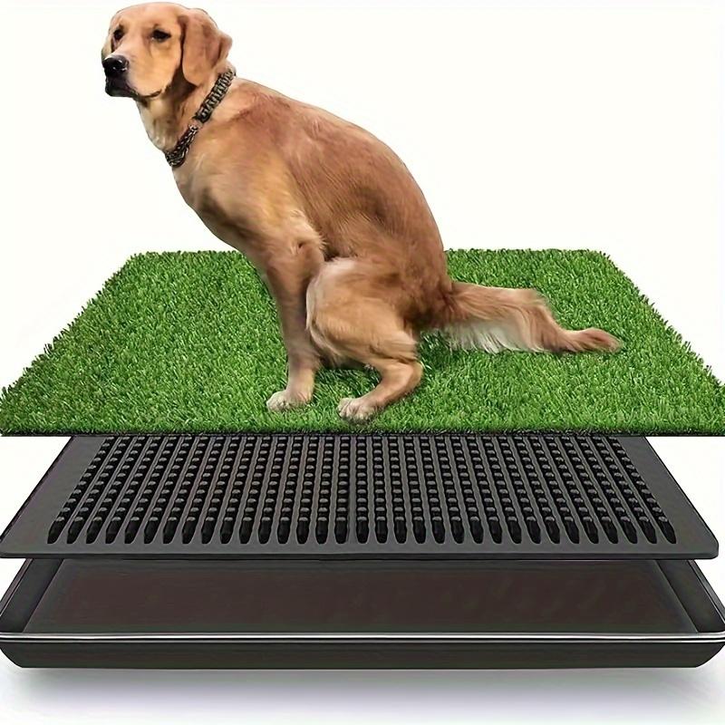 TPR Rubber Bottom Dog Potty Training Mat Easy Clean Anti-odor Indoor Pet Grass Mat Washable Reusable Puppy Diaper Grass Mat