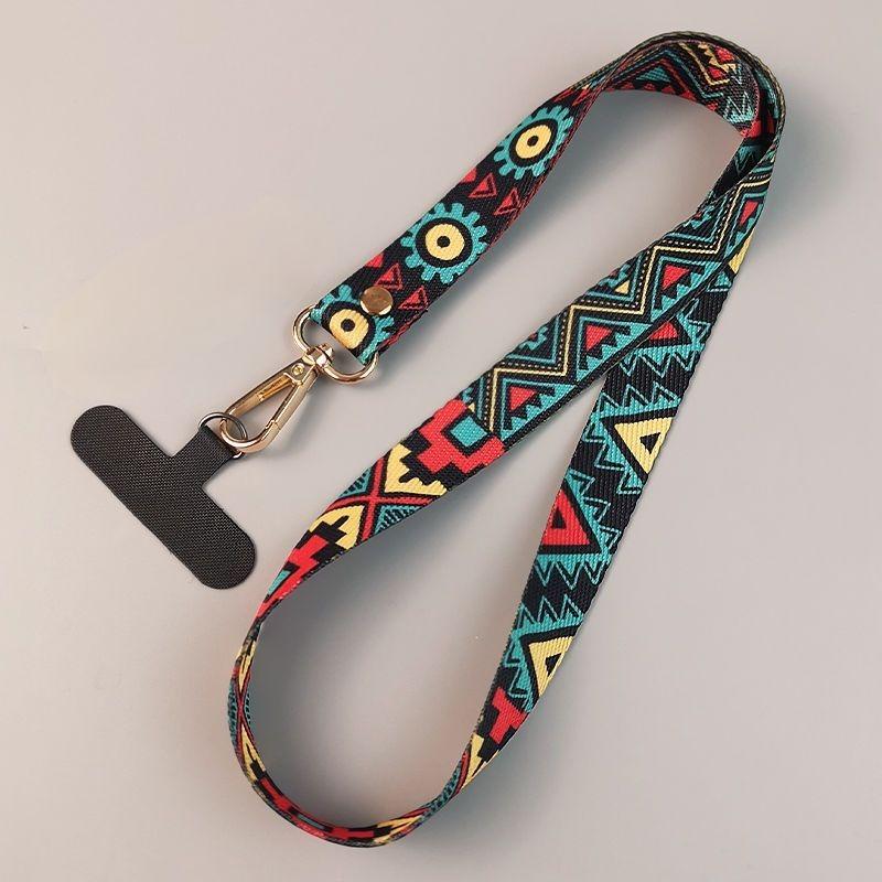 Wide Long Durable National Style Neck Strap Universal Phone Lanyard