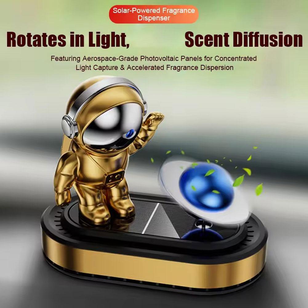 Astronaut Solar Car Air Freshener Rotatable Car Essential Aromatherapy Interior Diffuser Accessories Oil Car Y6G9