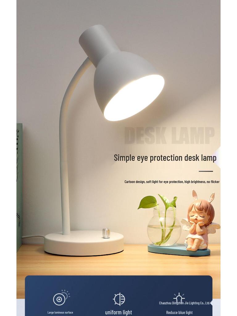 Eye-Safe LED Desk Lamp for Study, Dorm, or Office