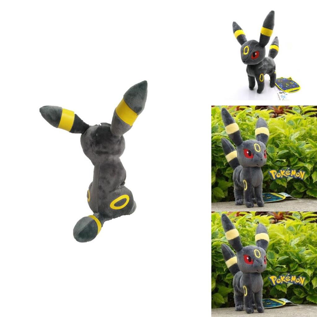 Pelúcia Premium Cinza Pokémon Eevee Umbreon Macia Boneca de Pelúcia Para Crianças e Colecionadores