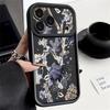 For iPhone 17 Pro Max Case Luxury Retro Dark Floral Pattern Shockproof Bumper Soft Silicone Cover For iPhone 16 15 14 13 Pro 12 11 16E Air