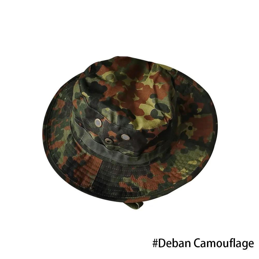 Men Hunting Hiking Outdoor Camo Sun Caps Camouflage Hat Tactical Bucket Hats Panama Summer Cap