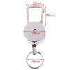 1Pc Retractable Pull Key Ring Chain Clip Carabiner Holder Recoil Extends