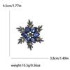 Rhinestone Snowflake Brooch for Women Unisex Pearl Flower Pins Banquet Party Backpack Gifts Jewelry Accessories