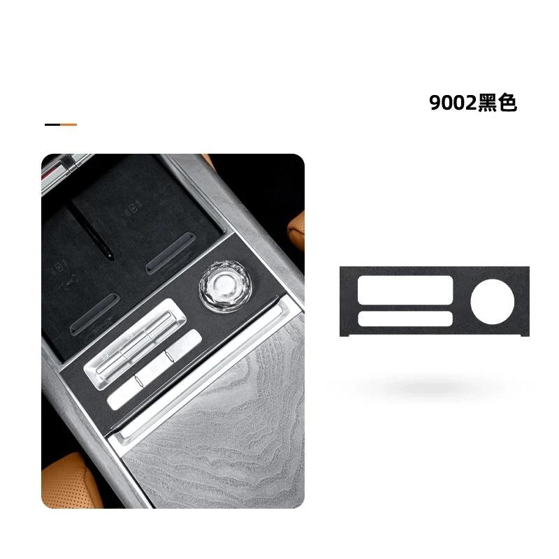 Italian Suede Interior Stickers for ZEEKR 9X 2025 2026 Car Door Window Lift Decal Air Outlet Frame Trim Strip Center Dash Panel