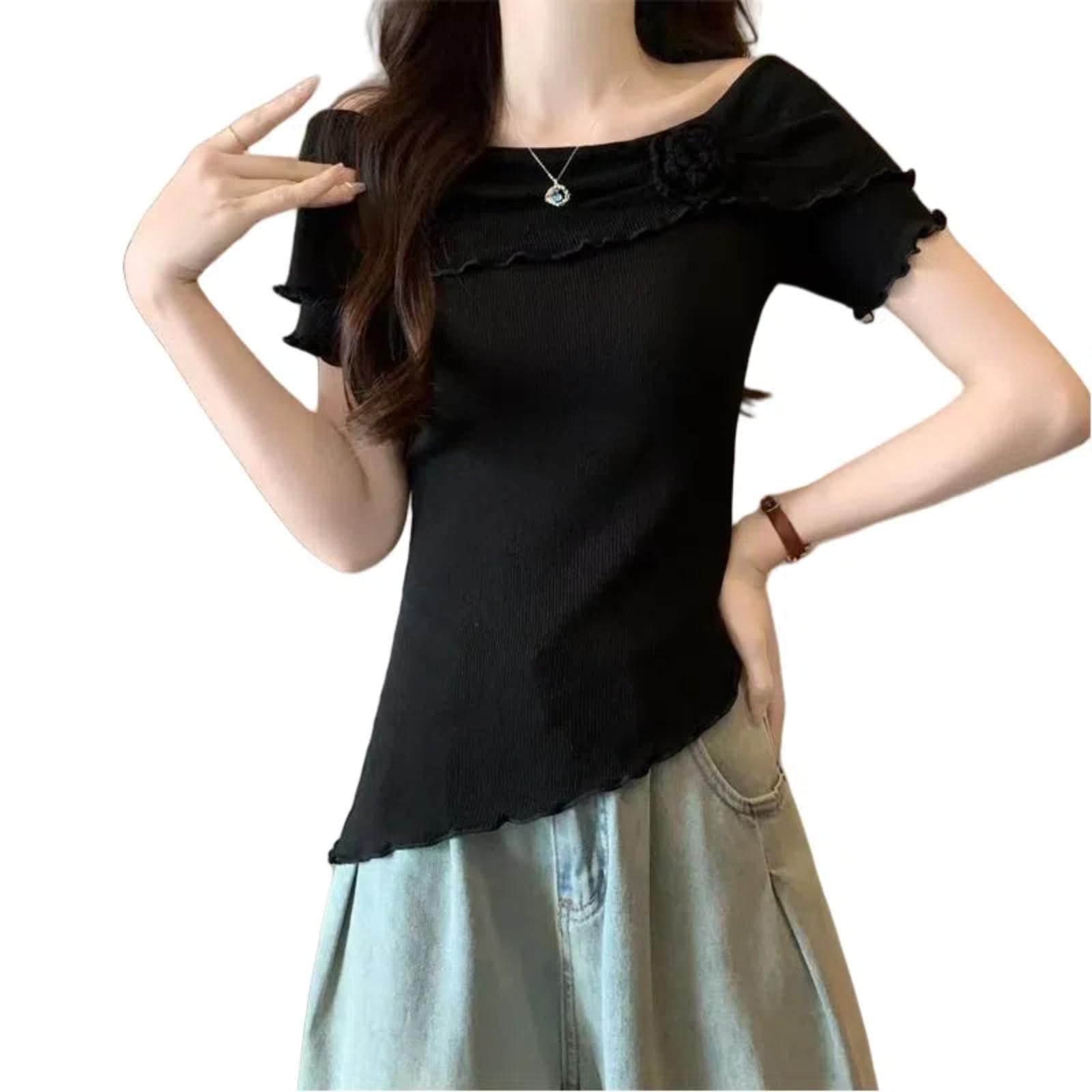 

Летний Короткий Ажурный Летний Летний В рубчик Короткий Черный [HEBELD] Женские Топы, Летний, Свитер, Вязаный, Рукав, Вязаный, Одежда, Вязаный, Вязаный, Рукав, Аккуратный, чёрный