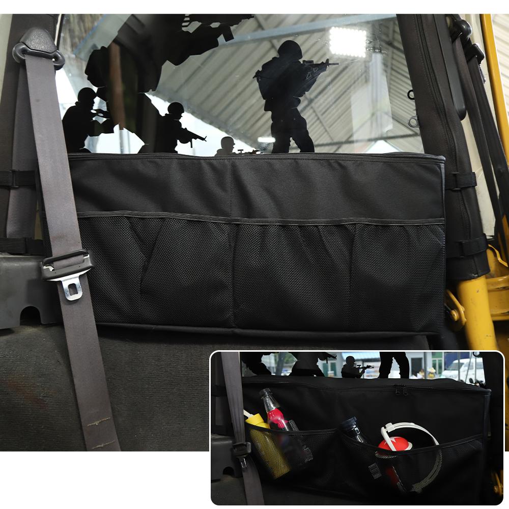 Car Trunk Organizer, Rear Cargo Organizer Driver Side Storage Bag Pouches for 1997-2006 Jeep Wrangler TJ