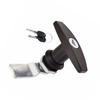 Serratura a Maniglia a T per Portellone Camion Latch di Blocco con 2 Chiavi Set Serratura Nera a Maniglia a T per Camper Caravan Motorhome Armadietto FCBJ-009