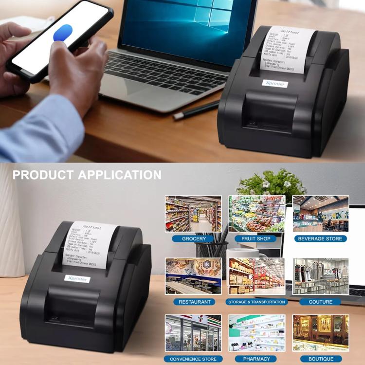 Impresora de recibos térmica Xprinter XP58IIH de 58 mm
