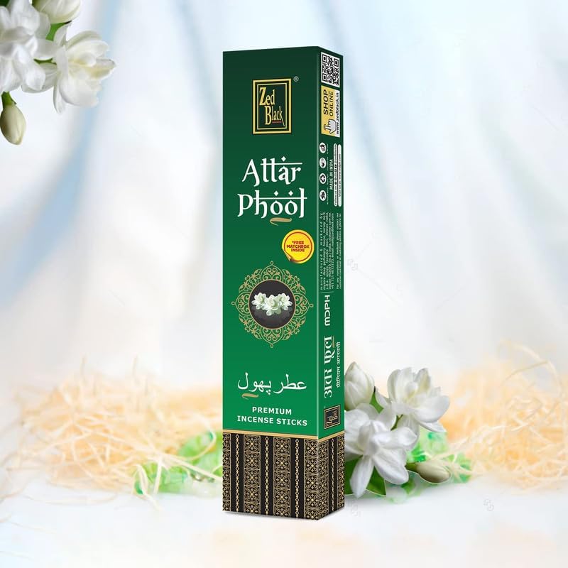 Zed Black Premium Incense Sticks Combo With Manthan Gold, Attar Phool & Deep Gulab Fragrance Pack