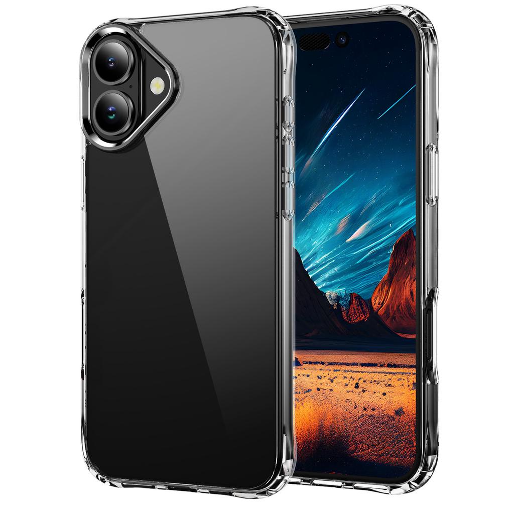 Slim Minimalist Transparent Cover for iPhone 17 Air 16 Plus 15 pro max Anti-Yellowing Shockproof Reinforced Corners Anti-Scratch Daily Protective Case