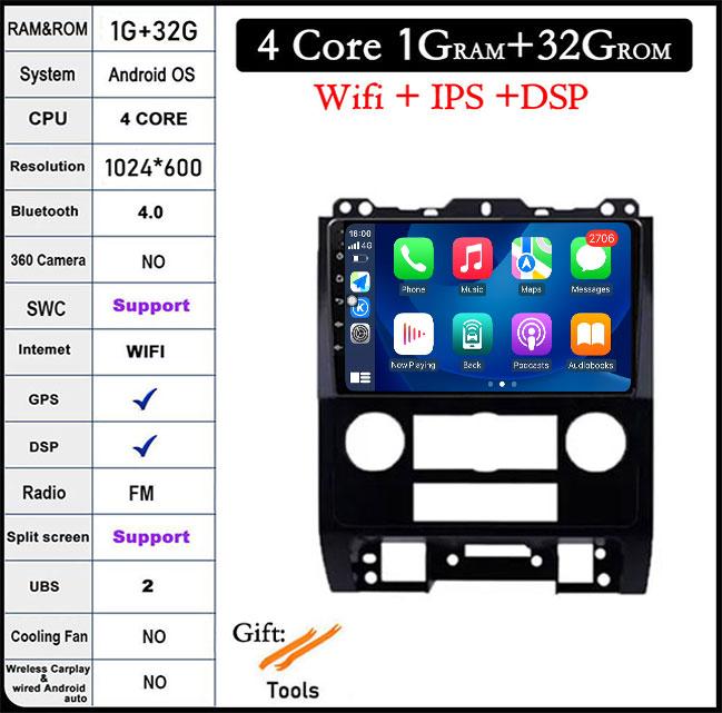 

Android 14 для Ford Escape 2007-2012 9-дюймовый экран головное устройство автомобильное радио стерео GPS навигация мультимедийный плеер аудио автомагнитола