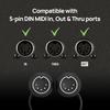 Cme Midi CabLe 4 Pack 60cm 5 Pin Din L Type pLug Midi Interface For Synthesizer 