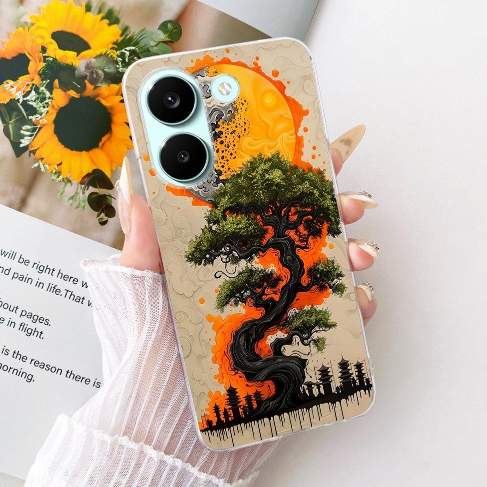 6.59'' Case For Xiaomi Poco X8 Pro 5G Cover Transparent Fashion Flowers Cute Cat Cool Painted Soft Casing 2511FPC34G