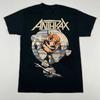 Colecție ANTHRAX Tricou Negru cu Mânecă Scurtă Toate Mărimile Unisex Topuri Tee