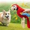Piszcząca zabawka do żucia dla psa Pluszowa papuga Zabawka dla psa Odporna na ugryzienia Zabawka do żucia do czyszczenia zębów Zabawka dźwiękowa dla psa Szczeniak Artykuły dla zwierząt