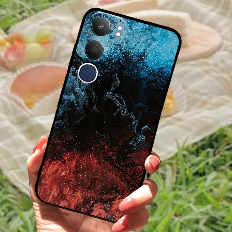 For Vivo Y19s Case V2419 New Fashion Color Painted Silicone Phone Cover For VIVO Y19S 4G Shockproof Protective Coque Bumper