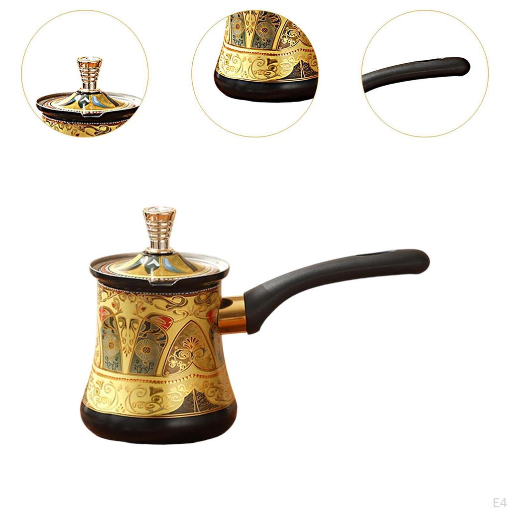 Kaffeekanne Butter Milchwärmer Kanne Ausgießer gegen Überlaufen Leicht zu reinigen Geschenk Teekanne Schokolade schmelzen