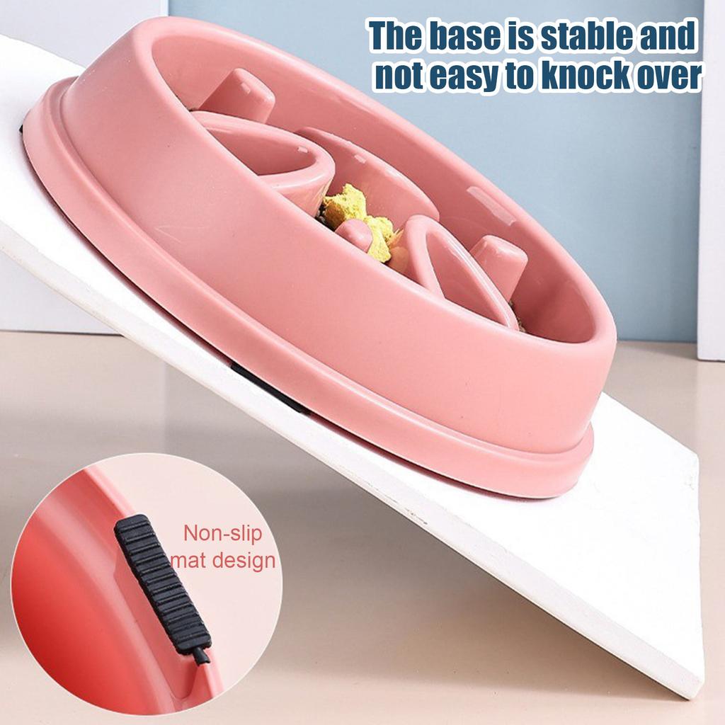 Slow Feeder Dog Bowl Non Slip Base Pet Feeding Bowl with Anti Spill Design for Dogs and Cats Suitable for Dry or Wet Food
