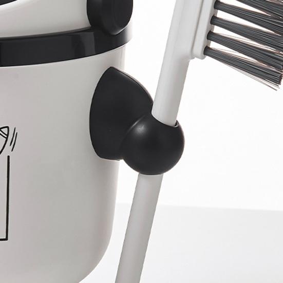 Astronaut Table Trash Can Mini Desktop Garbage Can with Lid Cute Spaceman Wastebasket with Brush for Home Office Bedroom Desk Dressing Table