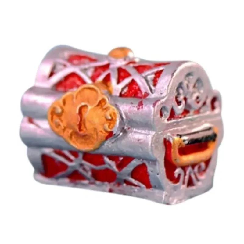 Home Garden Decoration Golden Treasure Box Decoration Non-toxic Resin Treasure Box Mini Fish Tank Ornaments Aquarium